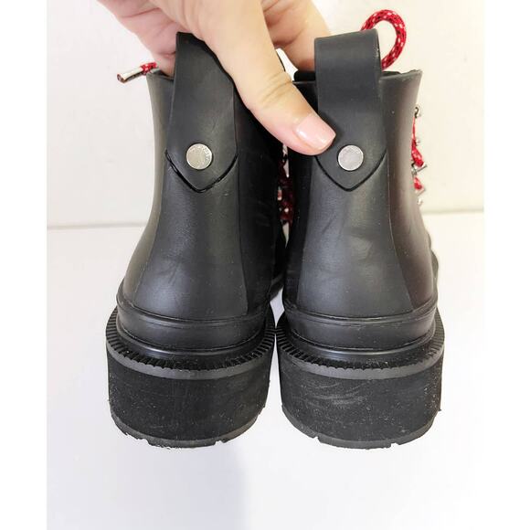 RAG & BONE Compass Rubber Hiking Rain Booties in Black Size 6 - Picture 10 of 16